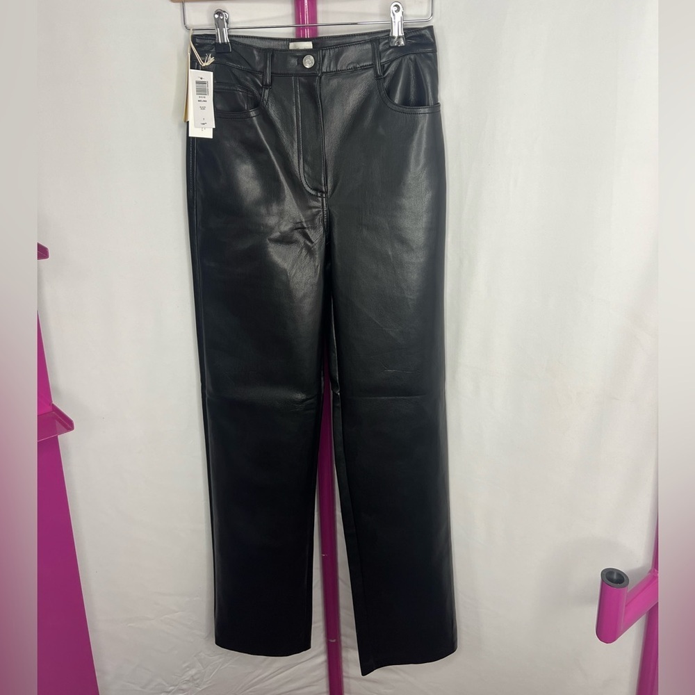 Aritzia Black Women faux leather pants